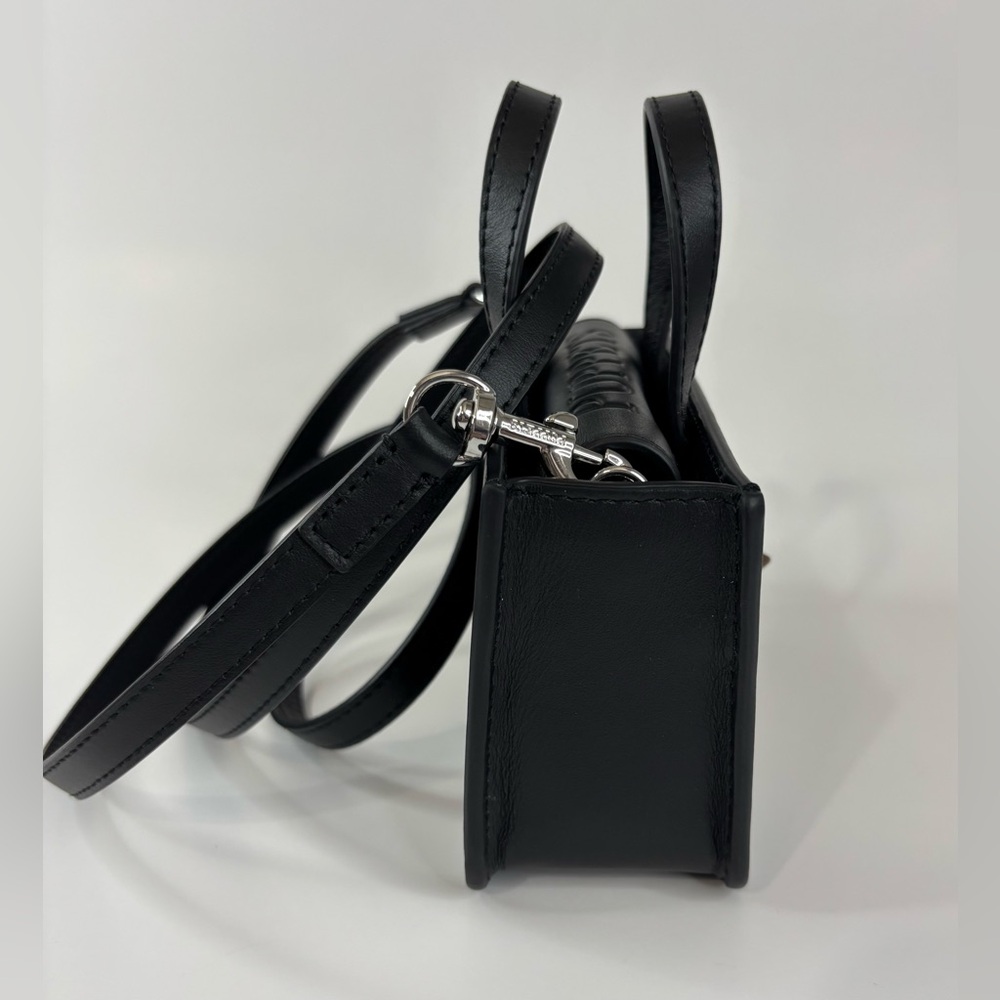 Puppets and Puppets Mini Cookie Top Handle Black Bag - Picture 7 of 14